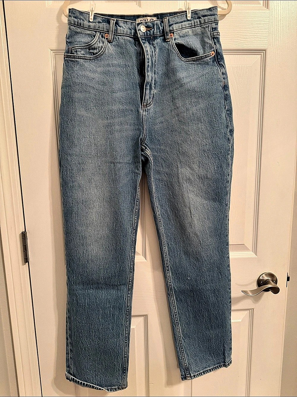 Rollas Lou Straight High Rise Straight Jeans Blue Waist 30 Like New